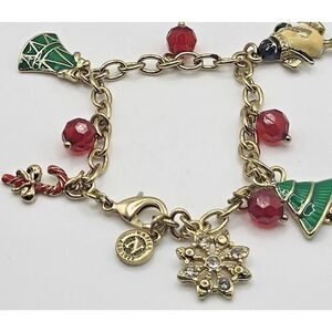 Napier Christmas Charm Bracelet 7.5in